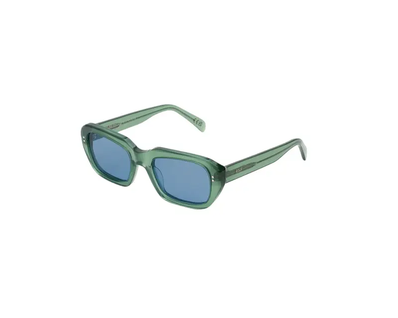 Retrosuperfuture Unisex 7P9 Miles Green Occhiali da sole Acetato Verde Azzurro Squadrata Normale