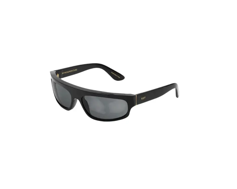 Retrosuperfuture Unisex 8OL Zam Black Occhiali da sole Acetato Nero Nero Squadrata Normale