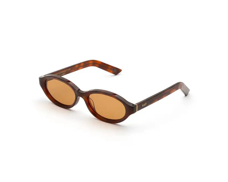 Retrosuperfuture Unisex 8P9 Parola Havana diversa Occhiali da sole Acetato Havana Marrone Geometrica Normale