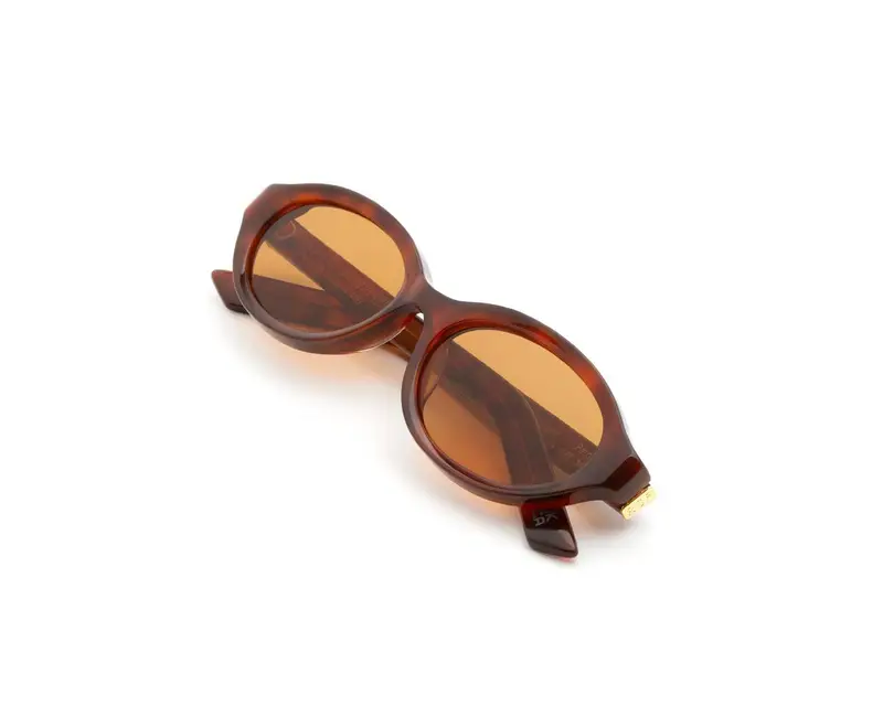 Retrosuperfuture Unisex 8P9 Parola Havana diversa Occhiali da sole Acetato Havana Marrone Geometrica Normale miniatura 2