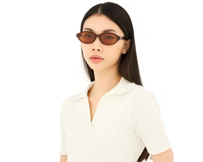 Retrosuperfuture Unisex 8P9 Parola Havana diversa Occhiali da sole Acetato Havana Marrone Geometrica Normale miniatura 3