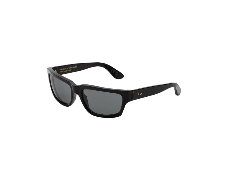 Retrosuperfuture Unisex 8VS Thelonius Black Occhiali da sole Acetato Nero Nero Squadrata Normale