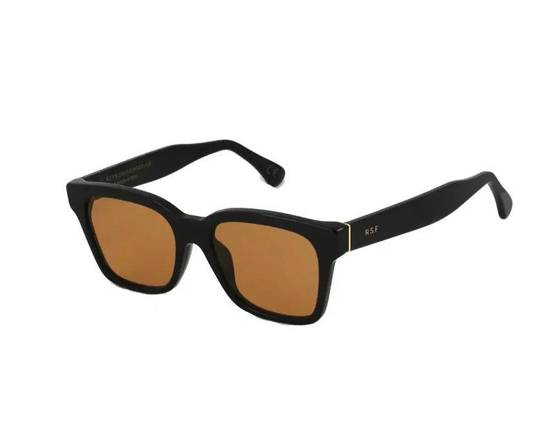 Retrosuperfuture Unisex 9I2 America Refined black Occhiali da sole Acetato Nero Marrone Squadrata