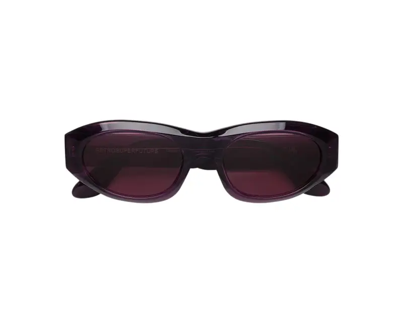 Unisex 9KH CINEMA MELANZANA Occhiali da sole Acetato Viola Viola Geometrica Normale miniatura 2