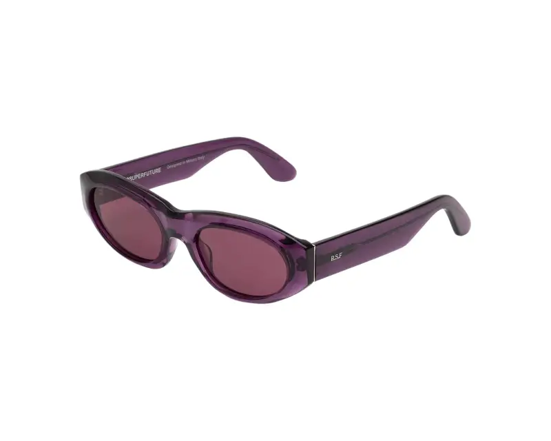 Unisex 9KH CINEMA MELANZANA Occhiali da sole Acetato Viola Viola Geometrica Normale