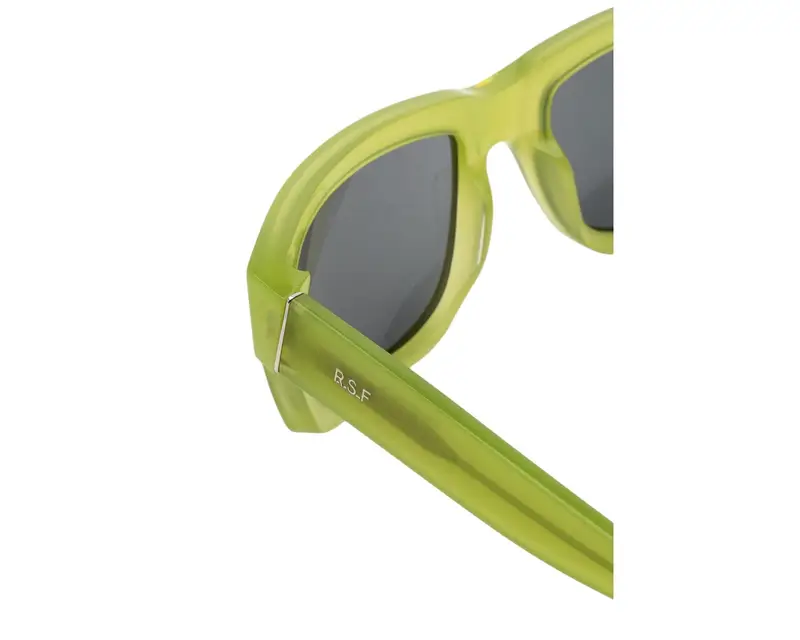 Retrosuperfuture Unisex 9LA Thelonius Lime Occhiali da sole Acetato Verde Nero Squadrata Normale miniatura 2