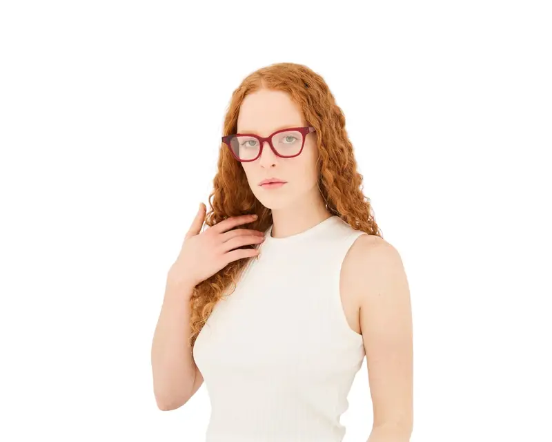 Retrosuperfuture Unisex 9O4 Numero 131 Rossissimo Montature da vista Acetato Rosso Squadrata miniatura 3