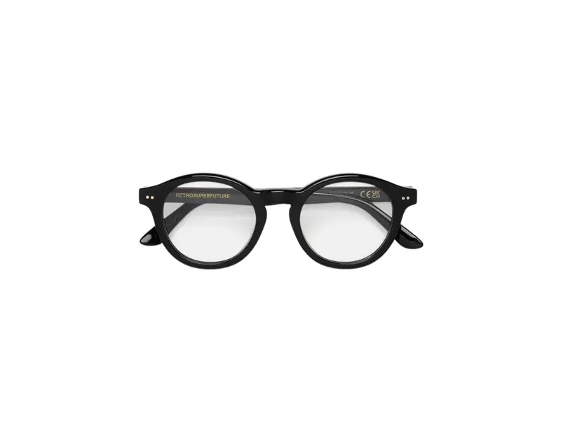 Retrosuperfuture Unisex A88 Numero 129 Nero Montature da vista Acetato Nero Rotonda miniatura 2