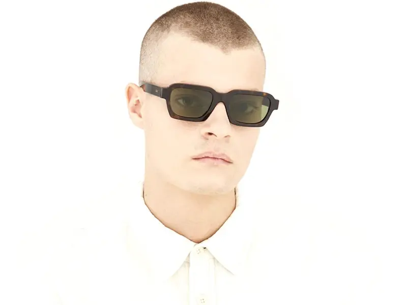 Retrosuperfuture Unisex ACQ Caro 3627 Green Havana Occhiali da sole Acetato Havana Verde Squadrata Normale miniatura 3