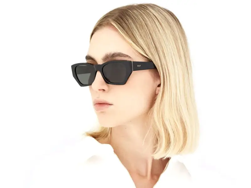 Retrosuperfuture Unisex B3L Amata Black Occhiali da sole Acetato Nero Nero Geometrica Normale miniatura 2