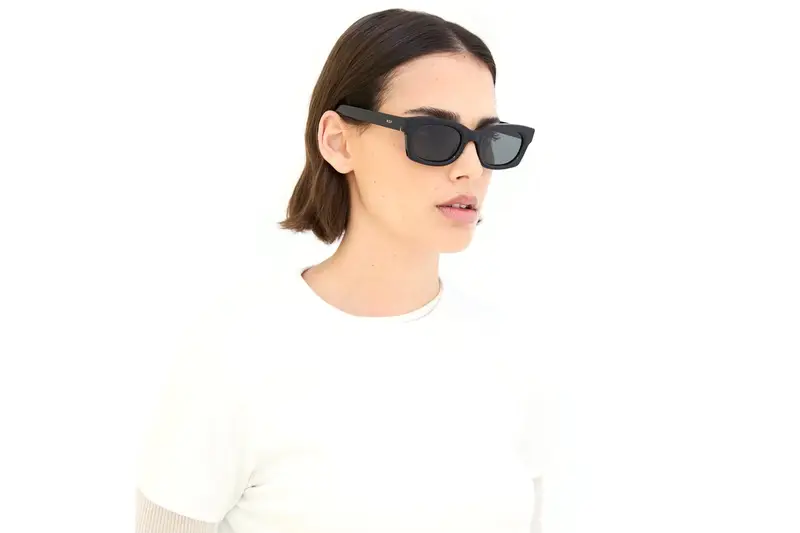 Retrosuperfuture Unisex B5B Ambos Black Occhiali da sole Acetato Nero Grigio Squadrata Normale miniatura 2