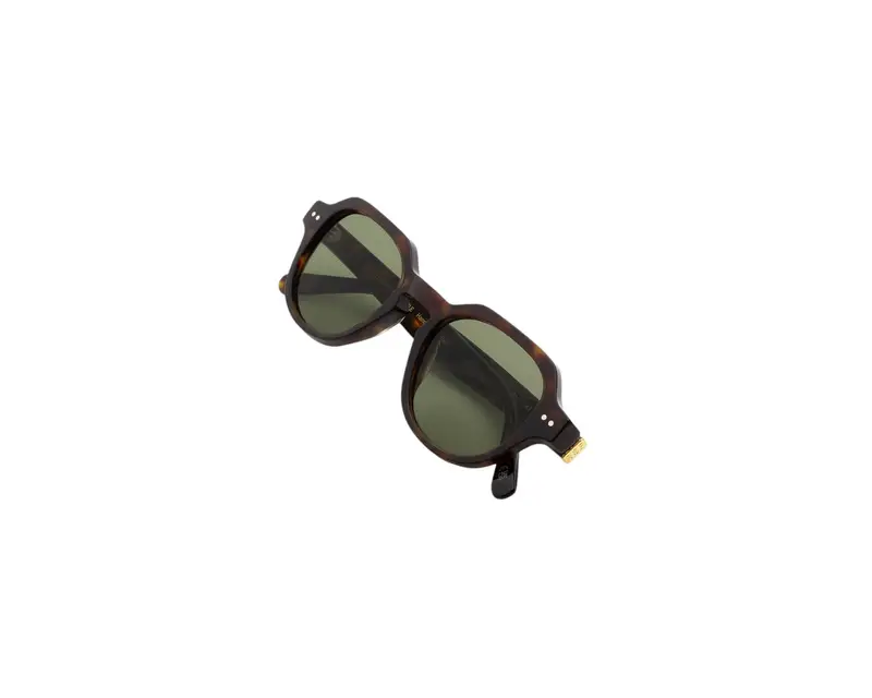 Retrosuperfuture Unisex BCH Voce 3627 Occhiali da sole Acetato Havana Verde Rotonda Normale miniatura 2