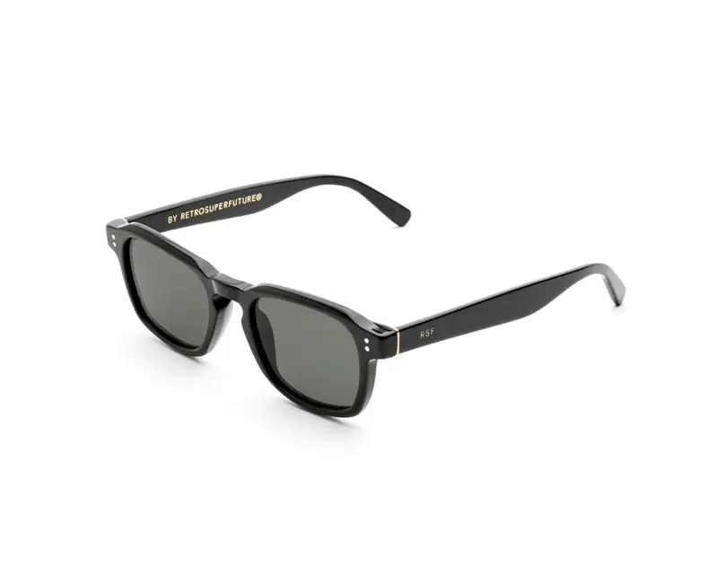 Retrosuperfuture Unisex CGO Luce Black Occhiali da sole Acetato Nero Nero Squadrata Normale