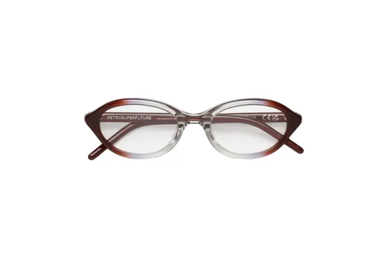 Unisex CMF NUMERO 145 SIDE FADE Montature da vista Acetato Bordeaux Geometrica miniatura 2