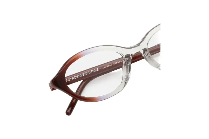 Unisex CMF NUMERO 145 SIDE FADE Montature da vista Acetato Bordeaux Geometrica miniatura 3