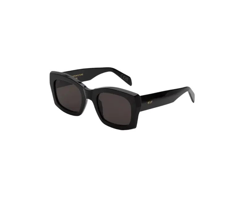 Retrosuperfuture Unisex D73 Komori Black Occhiali da sole Acetato Nero Grigio Squadrata Normale