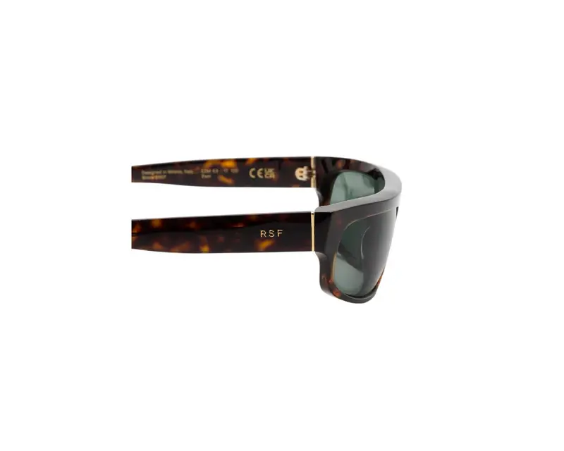 Retrosuperfuture Unisex E0M Zam Havana Occhiali da sole Acetato Havana Verde Squadrata Normale miniatura 2