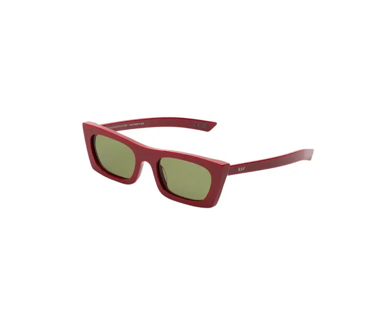 Retrosuperfuture Unisex E7D Fred 2.0 Red Occhiali da sole Acetato Rosso Verde Squadrata Normale