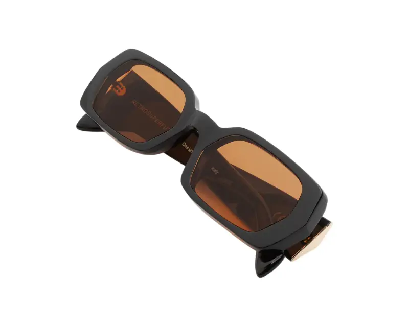Unisex EBQ L'ALTRO REFIND Occhiali da sole Acetato Nero Marrone Squadrata Normale miniatura 3