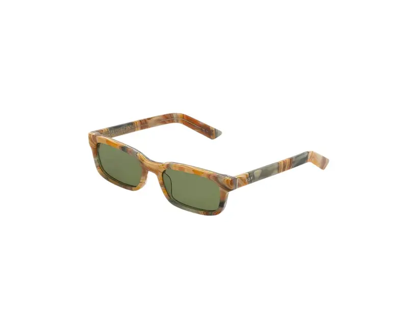 Retrosuperfuture Unisex F0O Gesto Boogie  Beige Occhiali da sole Acetato Beige Verde Squadrata Normale