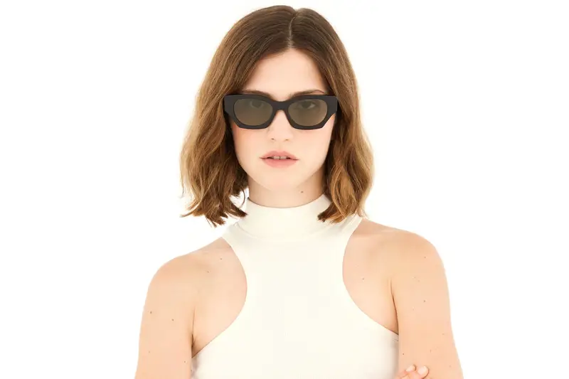 Retrosuperfuture Unisex FD0 Tono 3627 Havana Occhiali da sole Acetato Havana Verde Cat Eye Normale miniatura 3