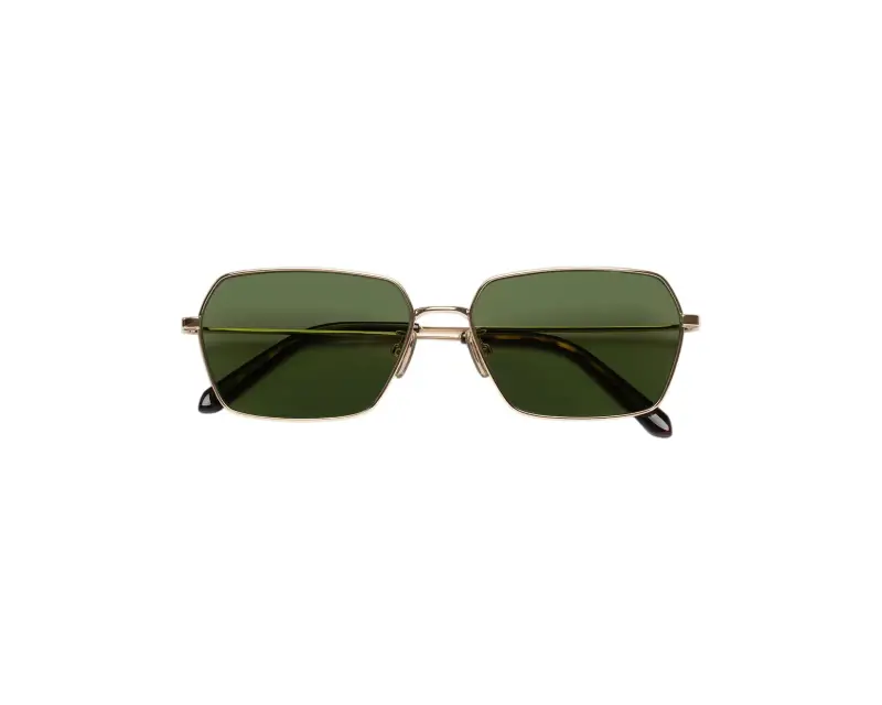 Unisex FDP BALARM CLASSICO Occhiali da sole Metallo Oro Verde Squadrata miniatura 2