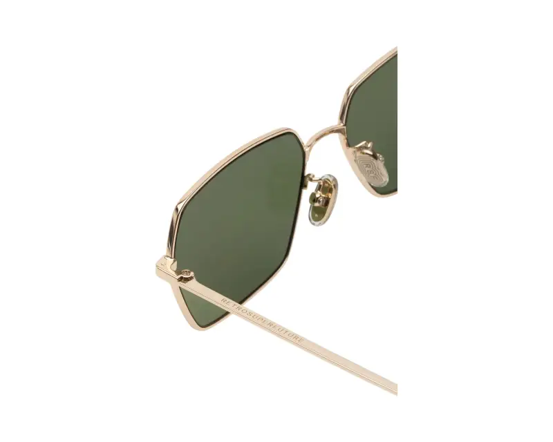 Unisex FDP BALARM CLASSICO Occhiali da sole Metallo Oro Verde Squadrata miniatura 3