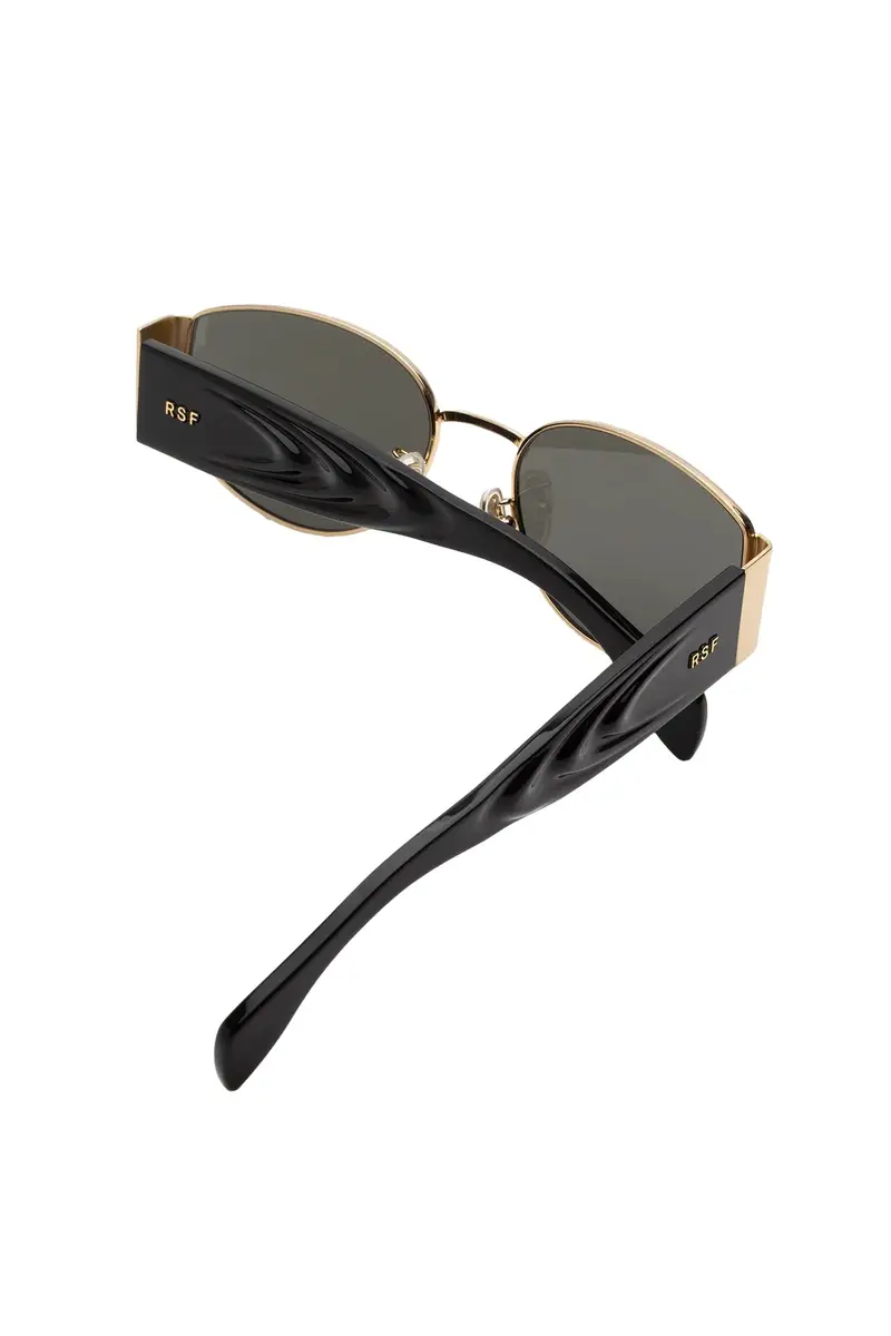 Retrosuperfuture Unisex G3L X Black Occhiali da sole Metallo Oro Grigio Rotonda Normale miniatura 2