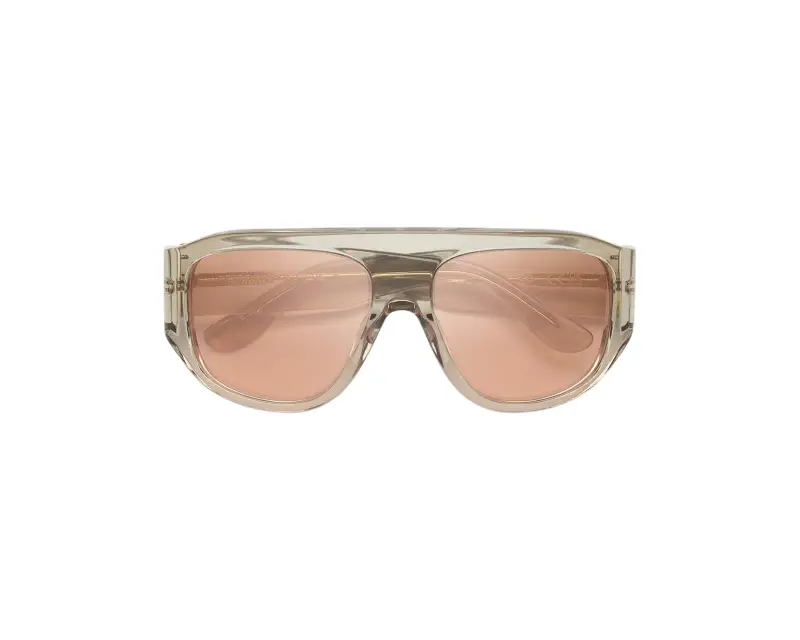 Unisex G9A BISCOTTO NEBBIA Occhiali da sole Acetato Grigio Rosa Geometrica miniatura 2