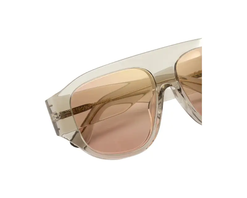 Unisex G9A BISCOTTO NEBBIA Occhiali da sole Acetato Grigio Rosa Geometrica miniatura 3