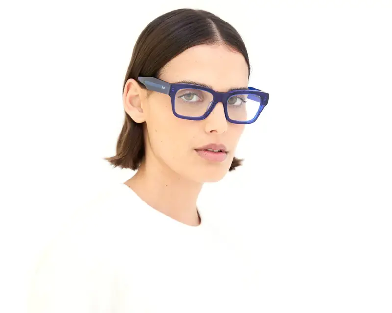 Retrosuperfuture Unisex GL7 Numero 119 Blue Montature da vista Acetato Blu Squadrata miniatura 3