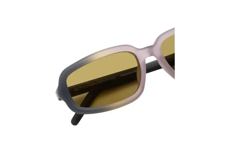 Unisex GW9 TROLL SIDE FADE Occhiali da sole Acetato Grigio Marrone Squadrata Normale miniatura 3