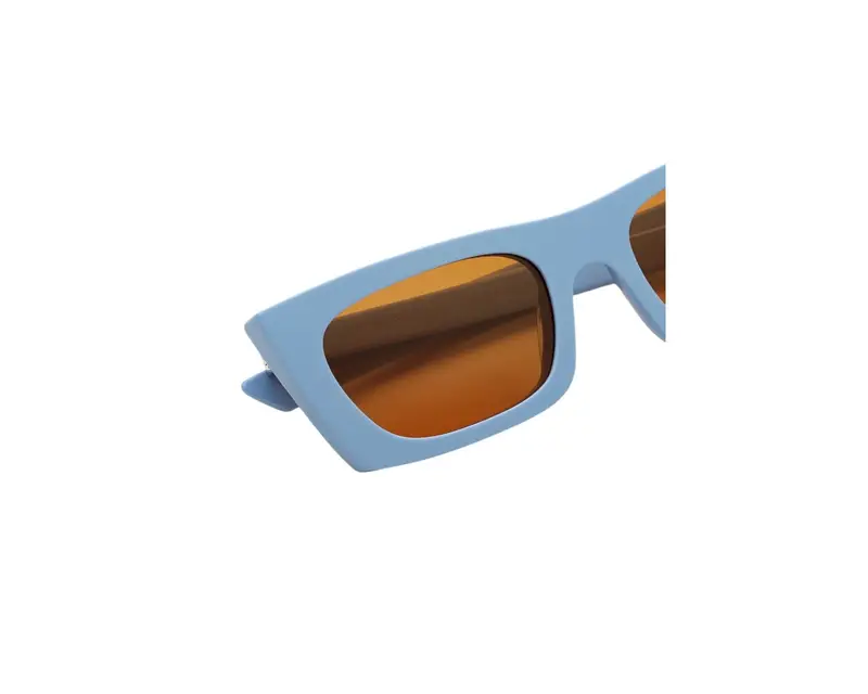 Retrosuperfuture Unisex H7C Fred 2.0 Coolcat Blue Occhiali da sole Acetato Blu Marrone Squadrata Normale miniatura 2