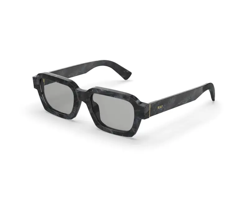 Retrosuperfuture Unisex HQJ Caro Marble gray Occhiali da sole Acetato Grigio Grigio Squadrata Normale