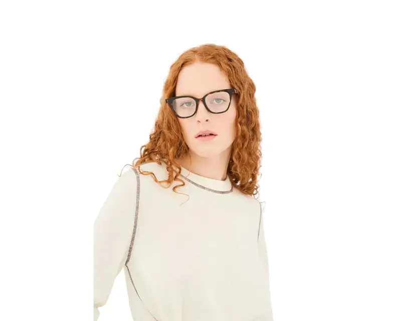 Retrosuperfuture Unisex HZO Numero 131 Burnt Havana Montature da vista Acetato Havana Squadrata miniatura 3