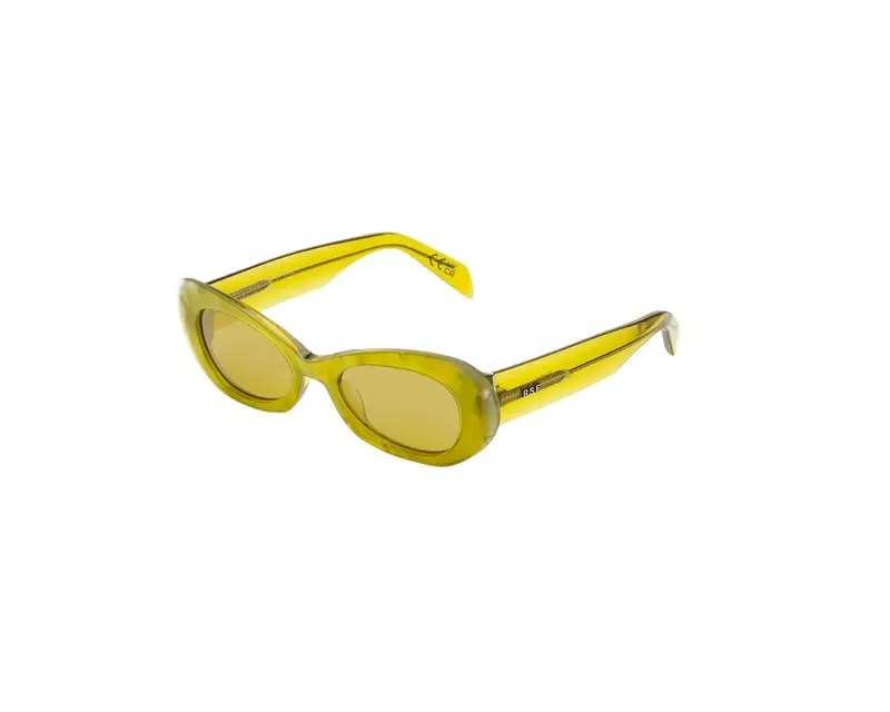 Retrosuperfuture Unisex I99 Izipho Mindless Occhiali da sole Acetato Giallo Giallo Geometrica Normale