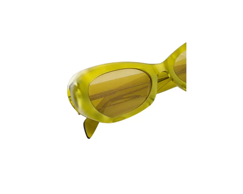 Retrosuperfuture Unisex I99 Izipho Mindless Occhiali da sole Acetato Giallo Giallo Geometrica Normale miniatura 2