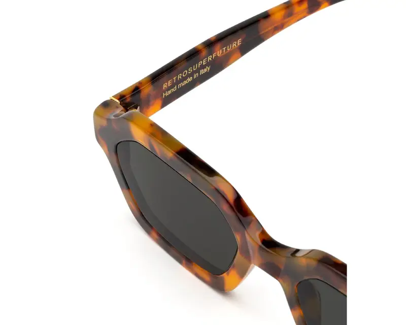 Retrosuperfuture Unisex J9Q Pooch Spotted havana Occhiali da sole Acetato Havana Grigio Geometrica miniatura 2