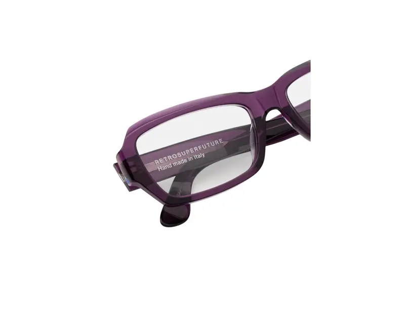 Retrosuperfuture Unisex JG6 Numero 134 Melanzana Montature da vista Acetato Viola Squadrata miniatura 2