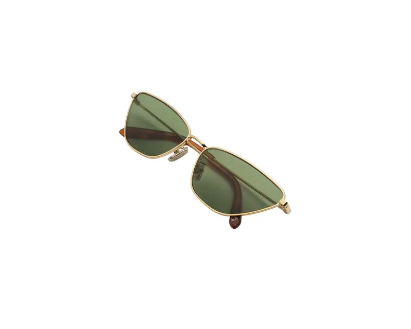 Retrosuperfuture Unisex JGV Spillo Light havana Occhiali da sole Metallo Oro Verde Cat Eye Normale miniatura 2