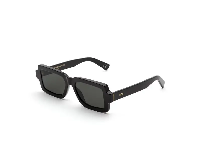 Retrosuperfuture Unisex JHJ Pilastro black Occhiali da sole Acetato Nero Grigio Squadrata Normale