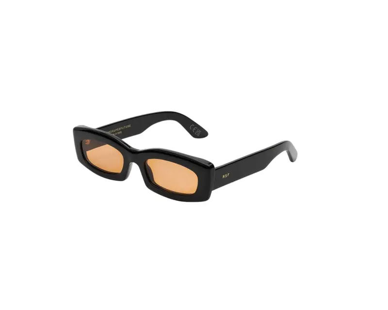 Retrosuperfuture Unisex JJ9 Zaga Refined Occhiali da sole Acetato Nero Marrone Squadrata Normale