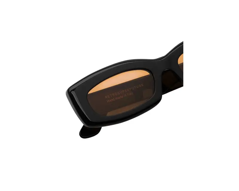 Retrosuperfuture Unisex JJ9 Zaga Refined Occhiali da sole Acetato Nero Marrone Squadrata Normale miniatura 2