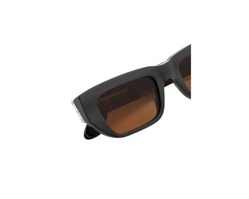 Retrosuperfuture Unisex JWE RA Black Cat Occhiali da sole Acetato Nero Marrone Squadrata miniatura 2