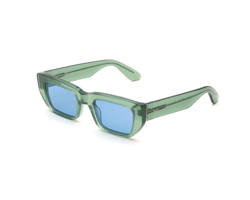 Retrosuperfuture Unisex K2F Ra Sage Occhiali da sole Acetato Verde Azzurro Squadrata Normale