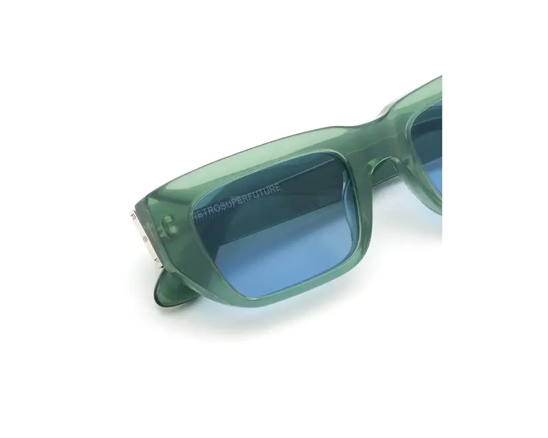 Retrosuperfuture Unisex K2F Ra Sage Occhiali da sole Acetato Verde Azzurro Squadrata Normale miniatura 2