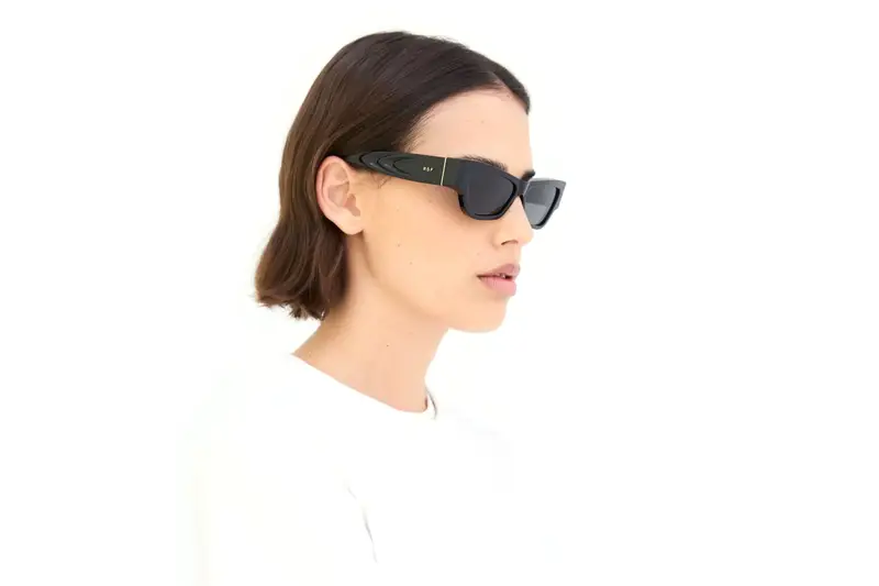 Retrosuperfuture Unisex K8U Nameko Black Occhiali da sole Acetato Nero Nero Squadrata Normale miniatura 2