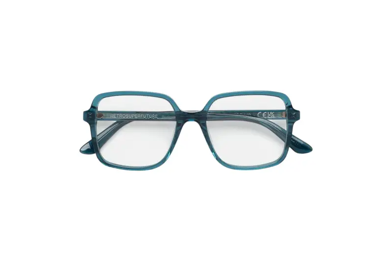 Unisex KGM NUMERO 149 TEAL Montature da vista Acetato Blu Squadrata miniatura 2