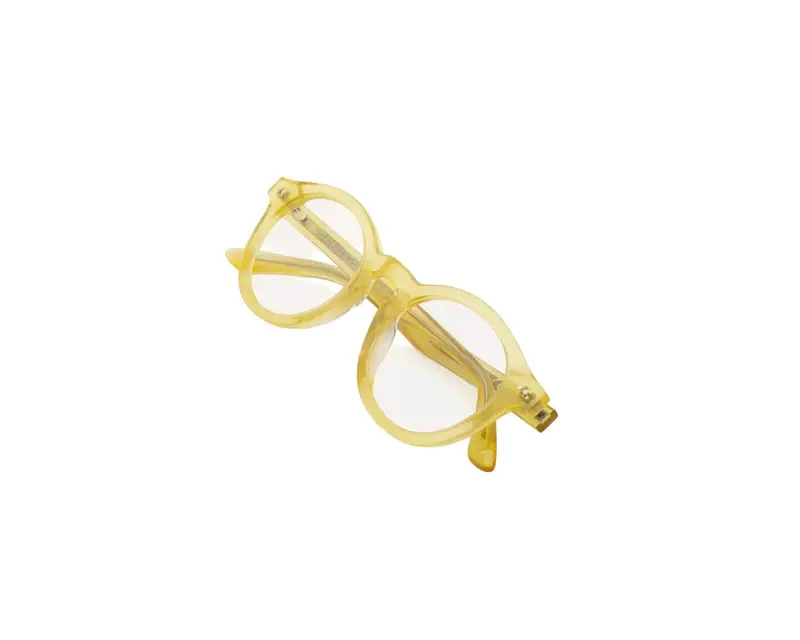 Retrosuperfuture Unisex KW5 Numero 129 Cozy Montature da vista Acetato Giallo Rotonda miniatura 2