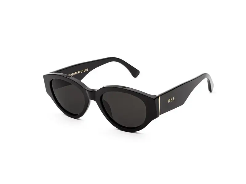 Retrosuperfuture Unisex L3I Drew Mama Black Occhiali da sole Acetato Nero Nero Rotonda Normale